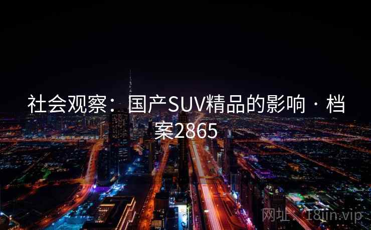 社会观察：国产SUV精品的影响 · 档案2865
